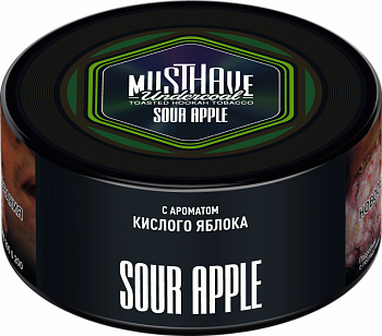 Табак Must Have Undercoal, 25гр "Sour Apple / Кислое яблоко"